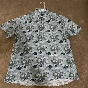 TALLIA floral button down | XL | blue with darker flowers